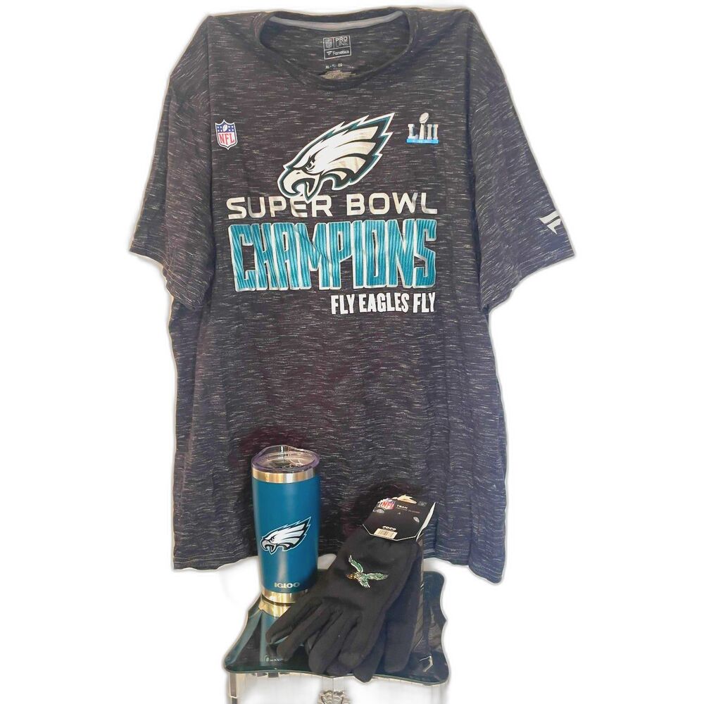 EAGLES - PHL Eagles T-Shit - Igloo Tumbler - Texting Gloves - 3X BUNDLE - NEW